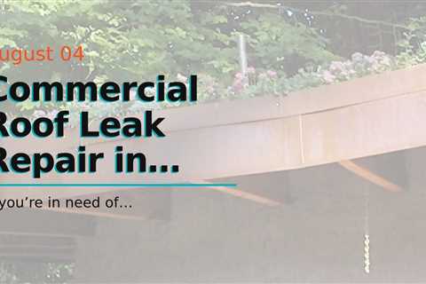 Commercial Roof Leak Repair in Rochester NY