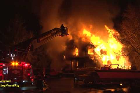 Early video from Massachusetts house fire