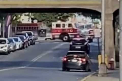 Crash between two fire engines in NJ caught on camera