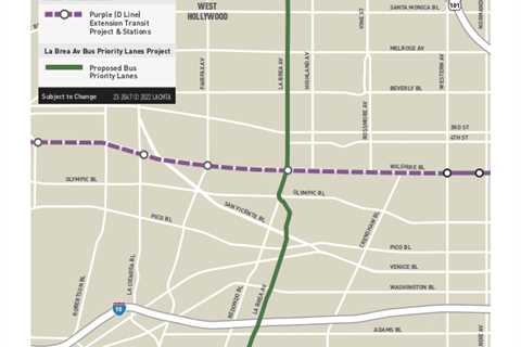 Update on installation of new bus priority lanes on La Brea