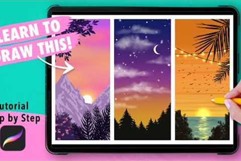 Digital Art for Beginners | 3 Easy Drawings with Procreate Step by Step Tutorial