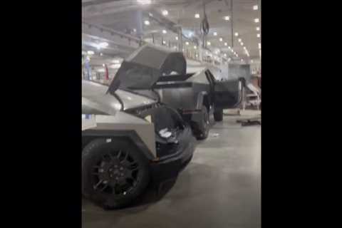 Leaked video shows the Tesla Cybertruck's small frunk