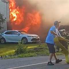 Pre-arrival video from Pennsylvania house fire