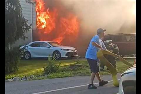 Pre-arrival video from Pennsylvania house fire