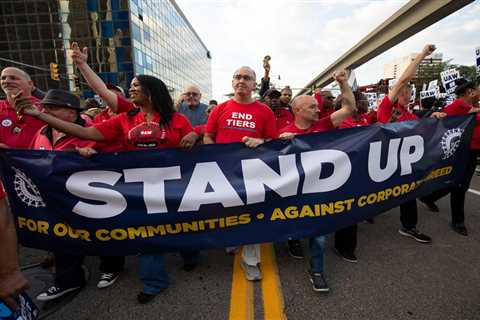 The boss of the United Auto Workers union said Tesla workers are 'scraping to get by' so that..