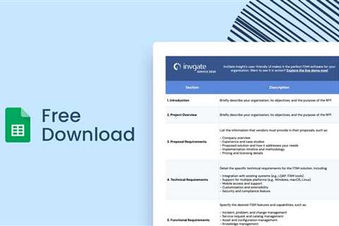 ITSM RFP Template [Guide and Free Download]
