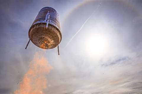 These photos of Stoke Space's 'Hopper' reusuable rocket test are just amazing