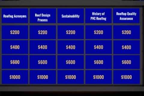 Roofing Jeopardy and Other Continuing Education!
