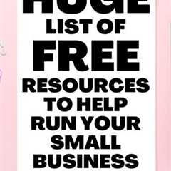 HUGE List of Free Business Resources For Your Small Business | Small business organization,..