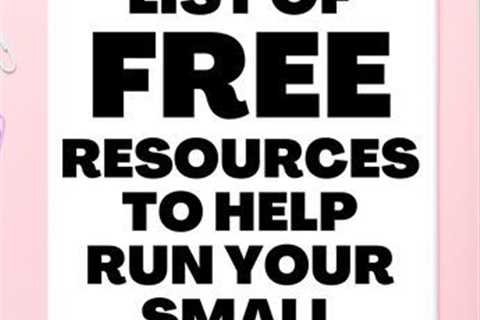 HUGE List of Free Business Resources For Your Small Business | Small business organization,..